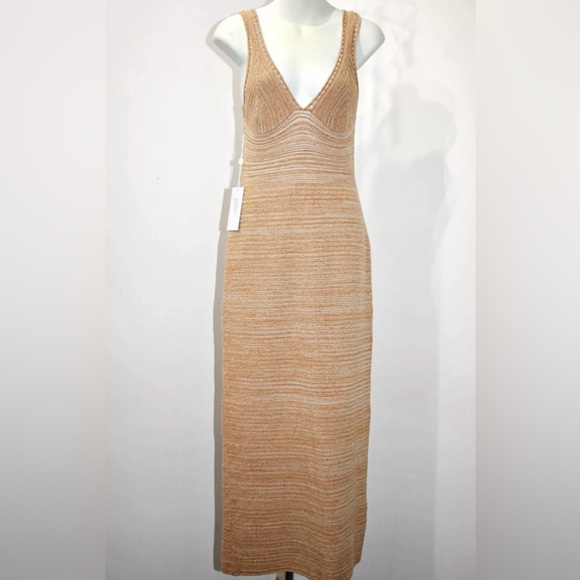 NWT ⚜️🤎⚜️ Ronny Kobo Madi Open-Back Knit Maxi Dress Brown Sand - Picture 10 of 16
